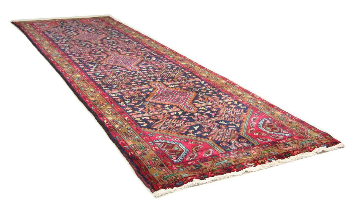 Tapis de couloir Tapis persan - Nomadic - 336 x 110 cm - bleu