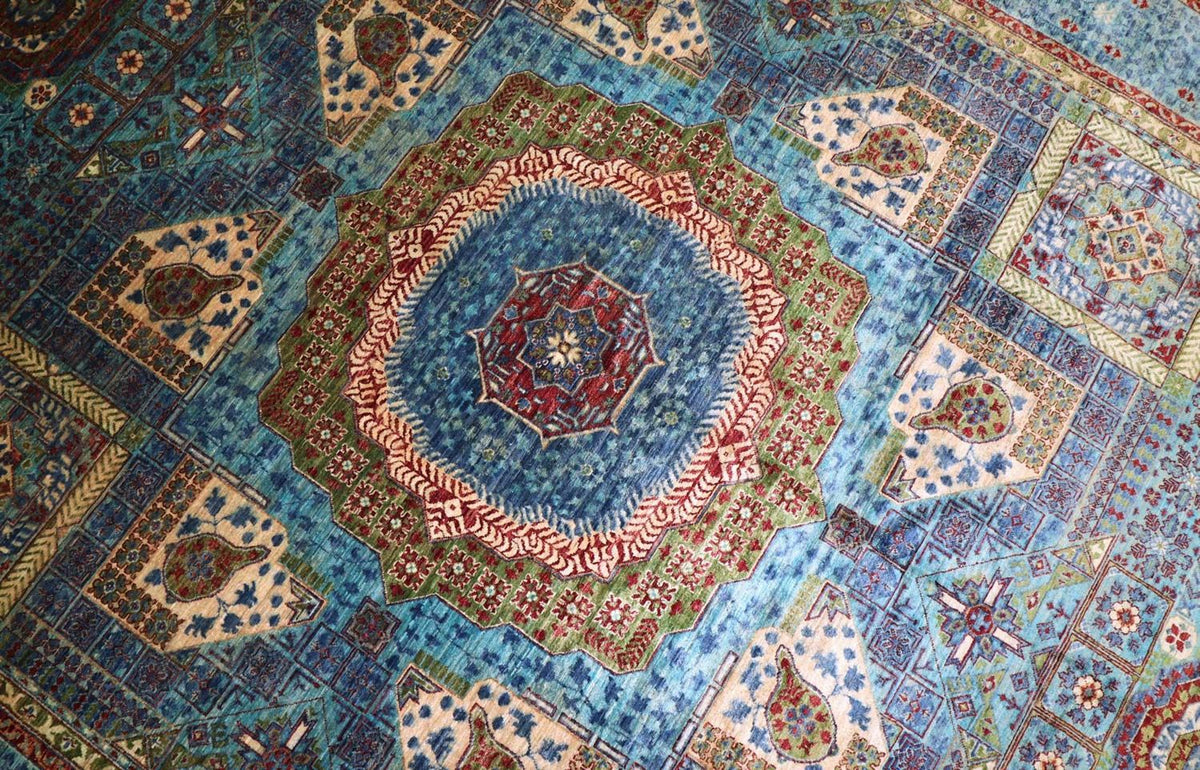 Tapis Ziegler - 368 x 271 cm - turquoise