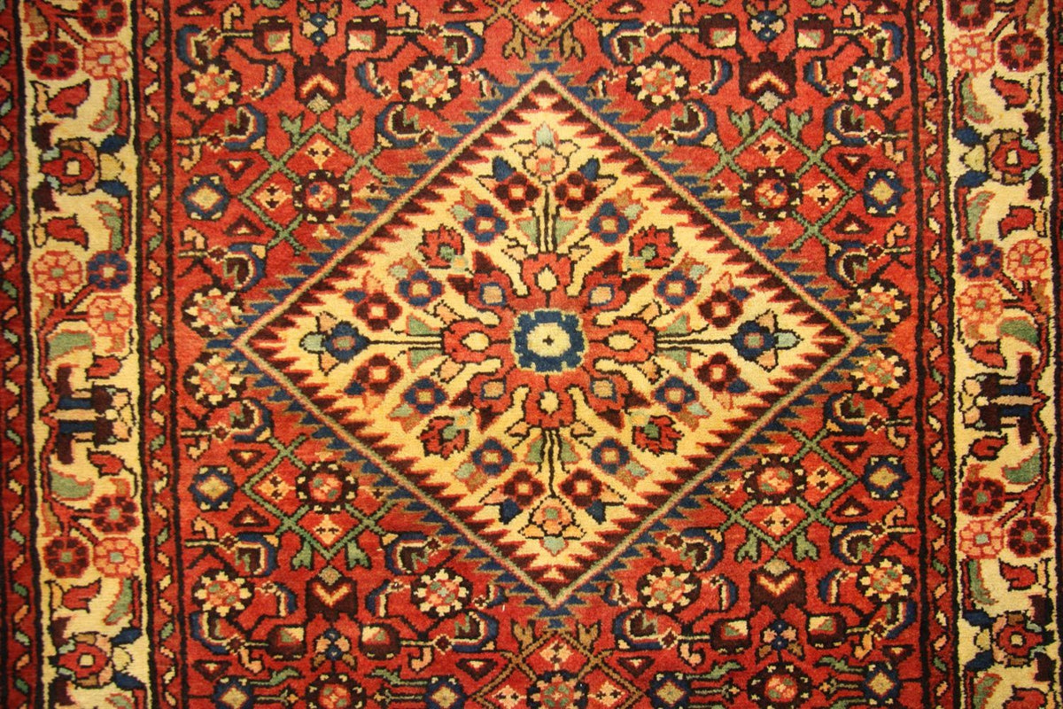 Tapis de couloir Tapis persan - Nomadic - 437 x 123 cm - rouge