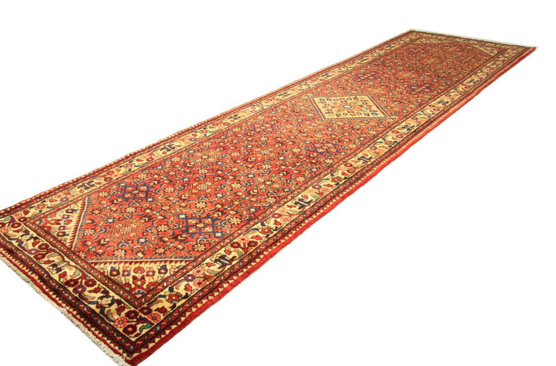 Tapis de couloir Tapis persan - Nomadic - 437 x 123 cm - rouge