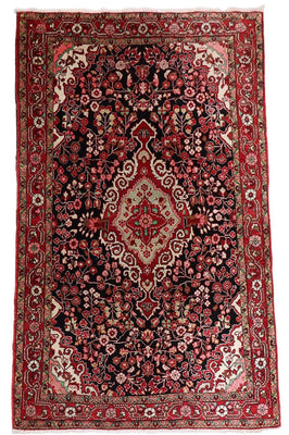 Tapis persan - Classique - 214 x 134 cm - bleu foncé