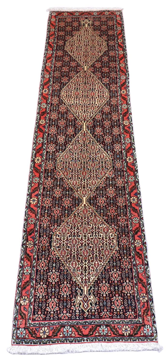 Tapis de couloir Tapis persan - Bidjar - 288 x 69 cm - bleu foncé