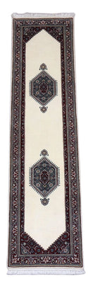 Tapis de couloir Tapis persan - Bidjar - 296 x 78 cm - beige clair