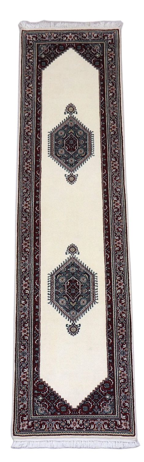 Tapis de couloir Tapis persan - Bidjar - 296 x 78 cm - beige clair