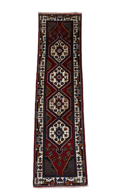 Tapis de couloir Tapis Turkaman - 290 x 71 cm - rouge