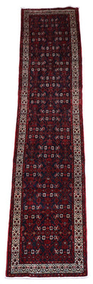 Tapis de couloir Tapis oriental - 403 x 87 cm - bleu foncé