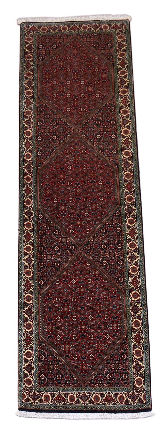 Tapis de couloir Tapis persan - Bidjar - 300 x 85 cm - rouge