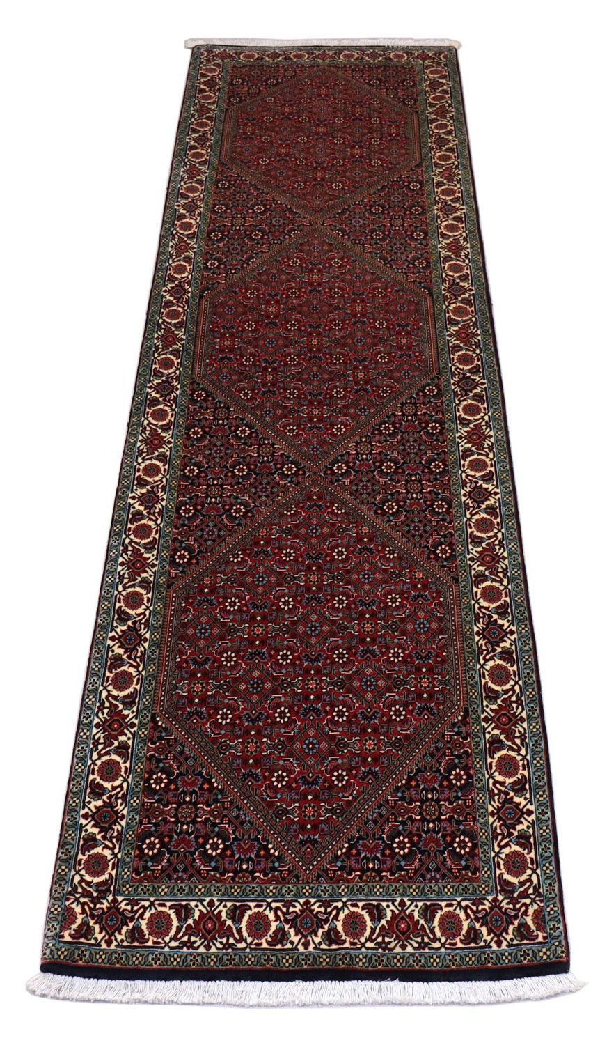 Tapis de couloir Tapis persan - Bidjar - 300 x 85 cm - rouge