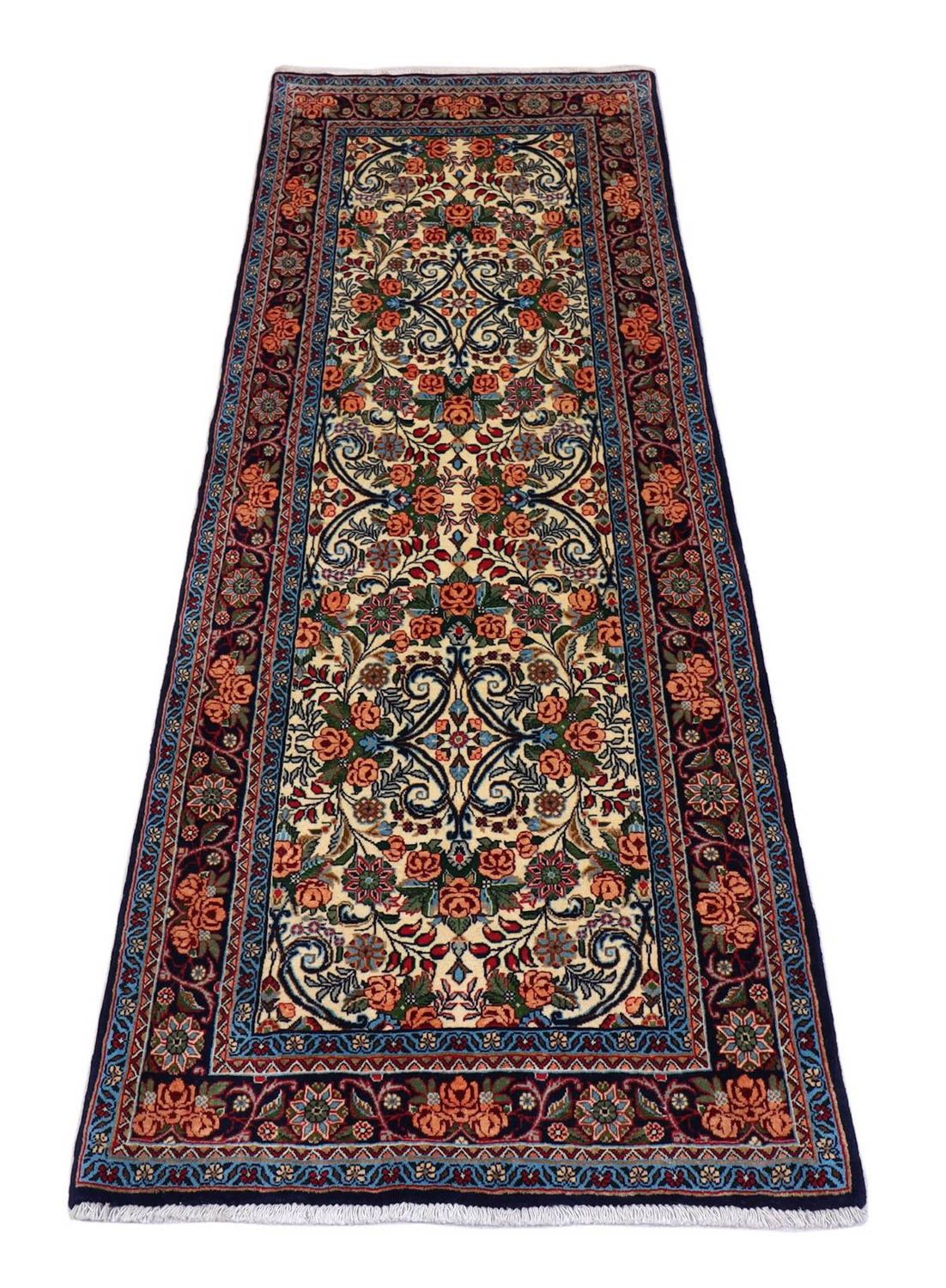 Tapis de couloir Tapis persan - Bidjar - 203 x 77 cm - beige
