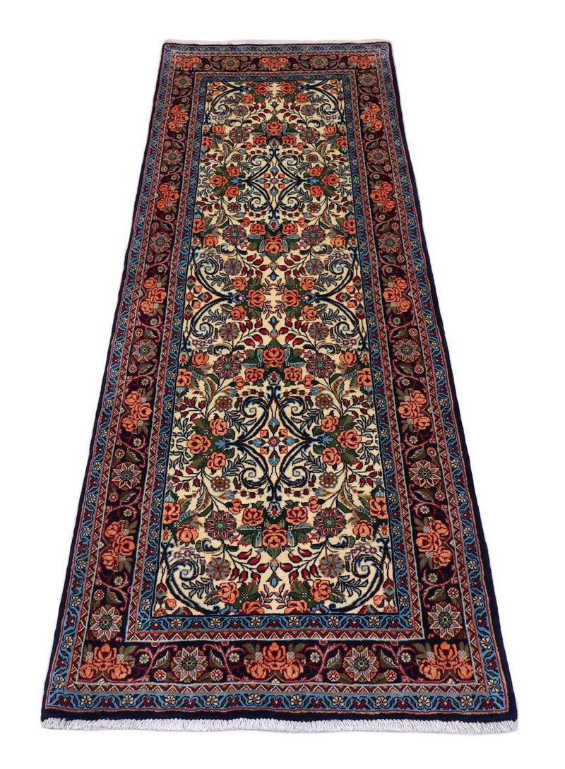 Tapis de couloir Tapis persan - Bidjar - 203 x 77 cm - beige