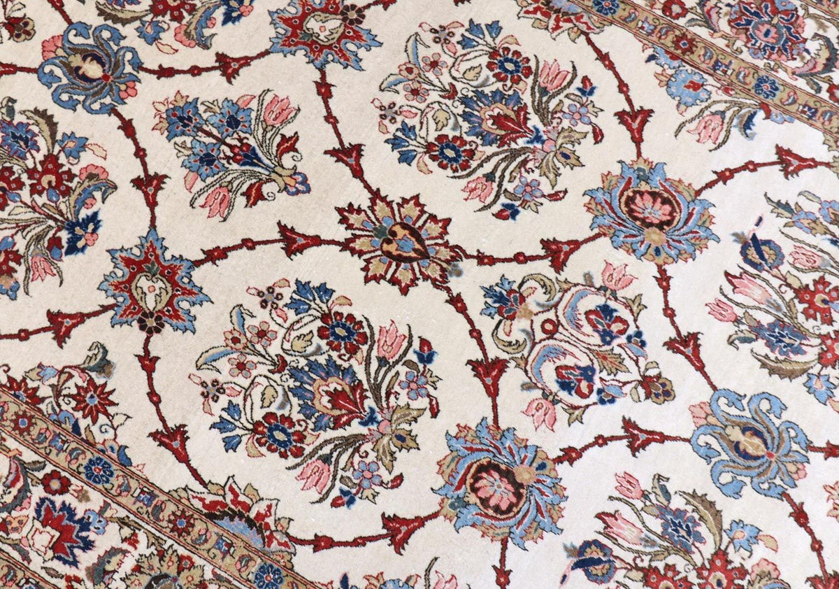 Tapis persan - Ghom - 204 x 135 cm - beige