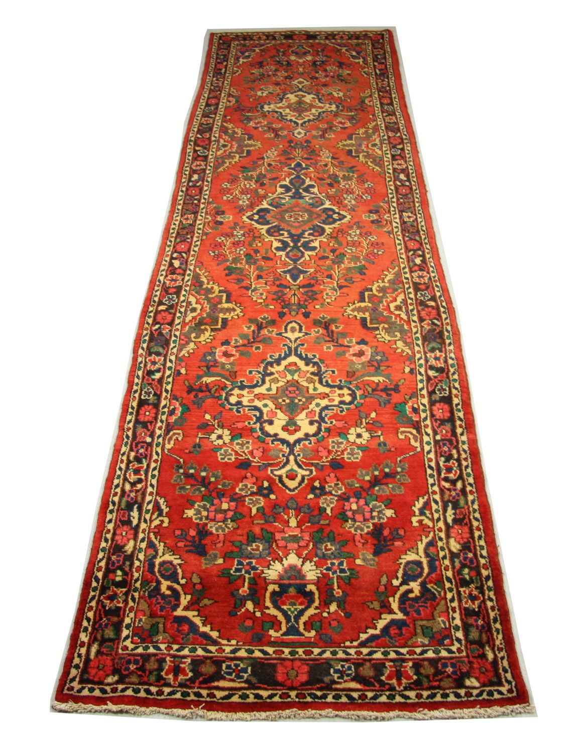 Tapis de couloir Tapis persan - Nomadic - 453 x 113 cm - rouge