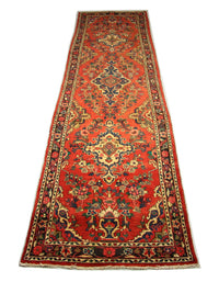 Tapis de couloir Tapis persan - Nomadic - 453 x 113 cm - rouge