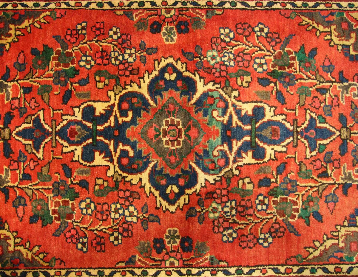 Tapis de couloir Tapis persan - Nomadic - 453 x 113 cm - rouge