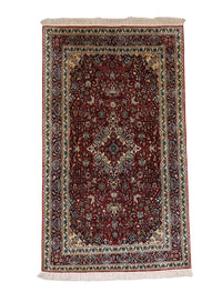 Tapis en soie - Soie du Cachemire - 150 x 90 cm - rouge foncé