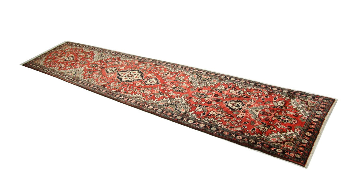 Tapis de couloir Tapis persan - Nomadic - 384 x 83 cm - rouge