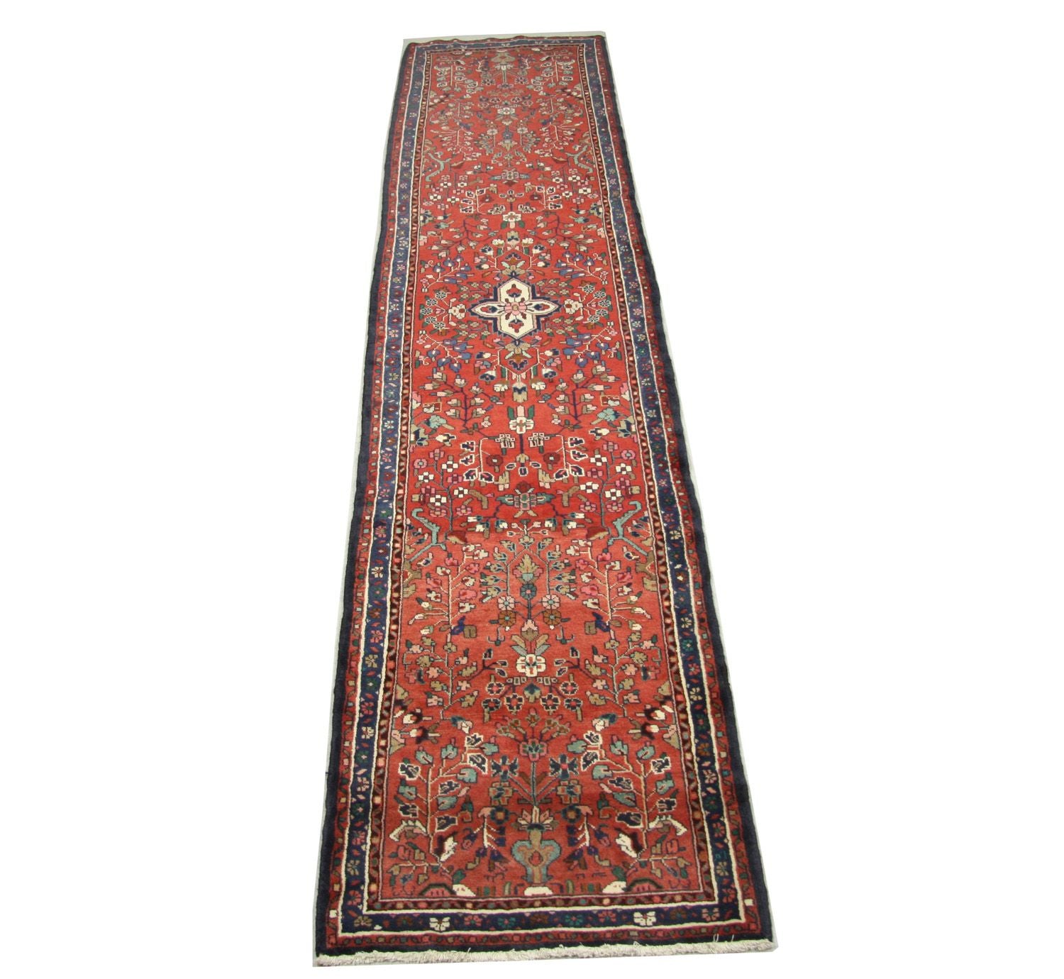 Tapis de couloir Tapis persan - Nomadic - 385 x 89 cm - rouge