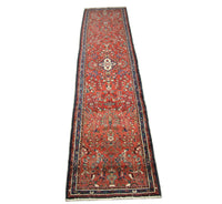 Tapis de couloir Tapis persan - Nomadic - 385 x 89 cm - rouge