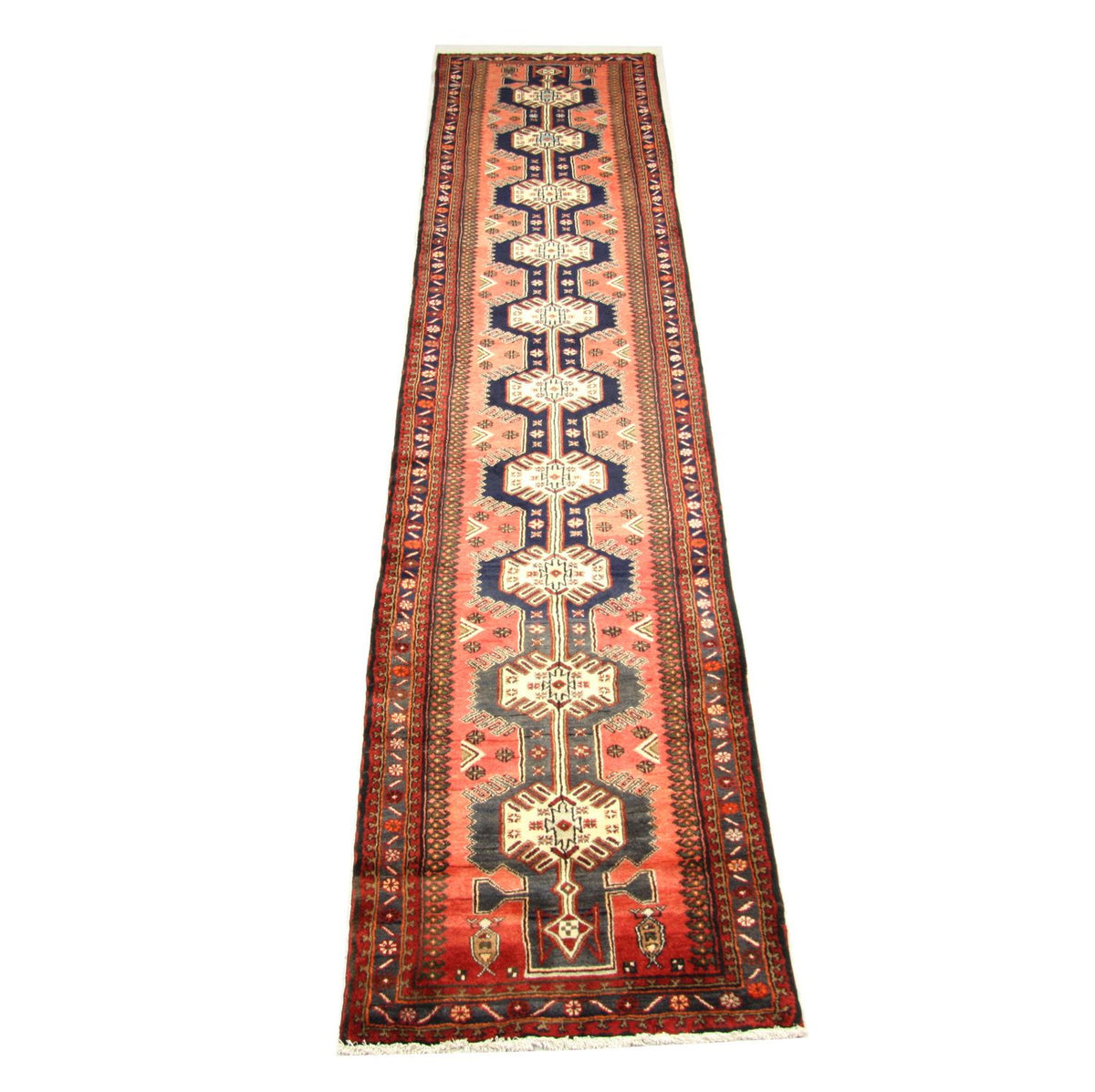 Tapis de couloir Tapis persan - Nomadic - 385 x 84 cm - rouge