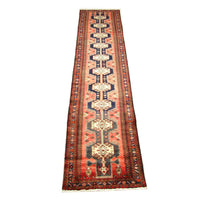 Tapis de couloir Tapis persan - Nomadic - 385 x 84 cm - rouge