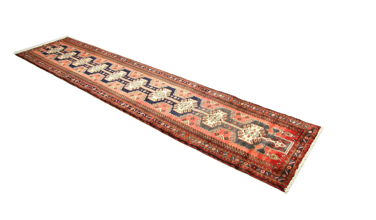Tapis de couloir Tapis persan - Nomadic - 385 x 84 cm - rouge
