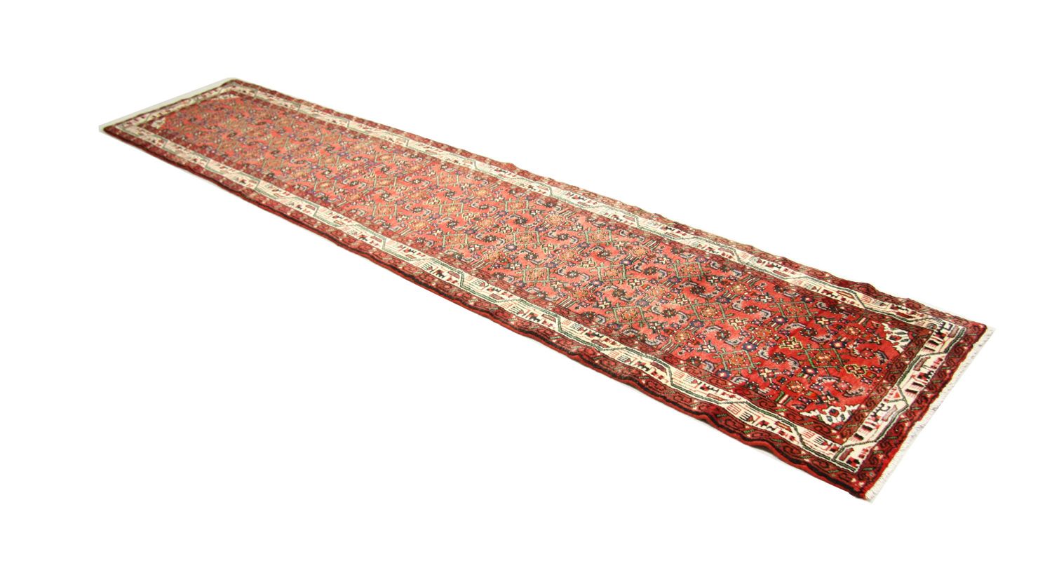 Tapis de couloir Tapis persan - Nomadic - 385 x 80 cm - rouge