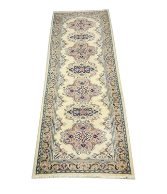 Tapis de couloir Tapis persan - Keshan - 300 x 82 cm - bleu