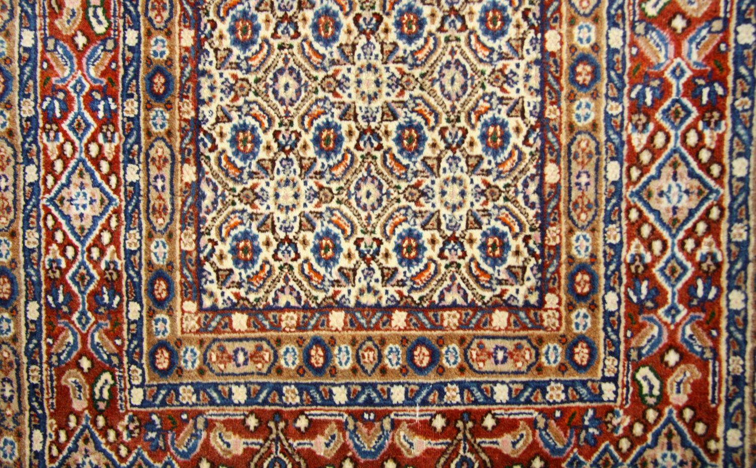 Tapis de couloir Tapis persan - Keshan - 299 x 78 cm - bleu