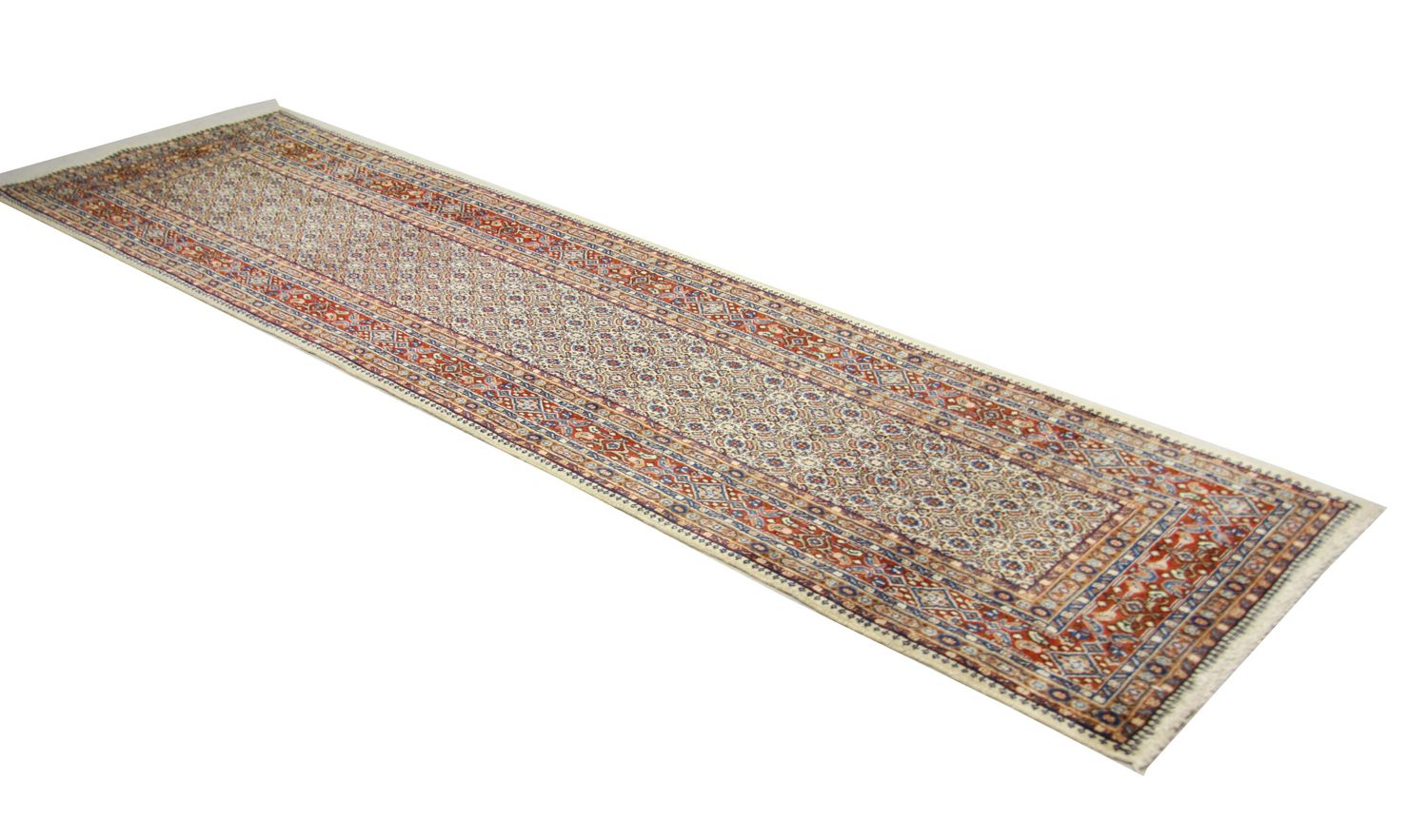 Tapis de couloir Tapis persan - Keshan - 299 x 78 cm - bleu