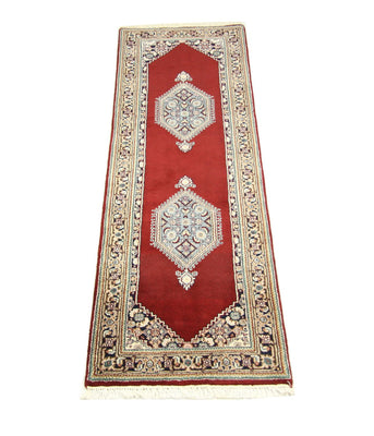 Tapis de couloir Tapis persan - Bidjar - 245 x 75 cm - rouge