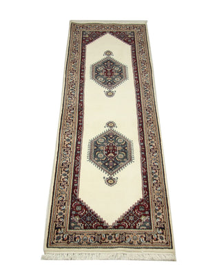 Tapis de couloir Tapis persan - Bidjar - 263 x 77 cm - beige