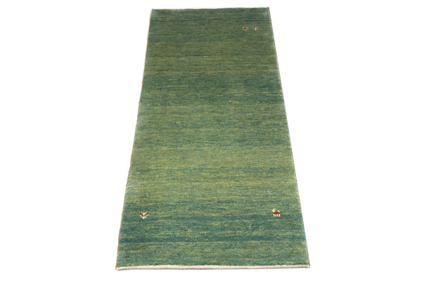 Tapis de couloir Tapis Gabbeh - Persan - 247 x 90 cm - vert