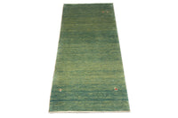 Tapis de couloir Tapis Gabbeh - Persan - 247 x 90 cm - vert