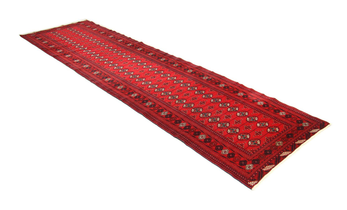Tapis de couloir Tapis afghan - Boukhara - 352 x 96 cm - rouge