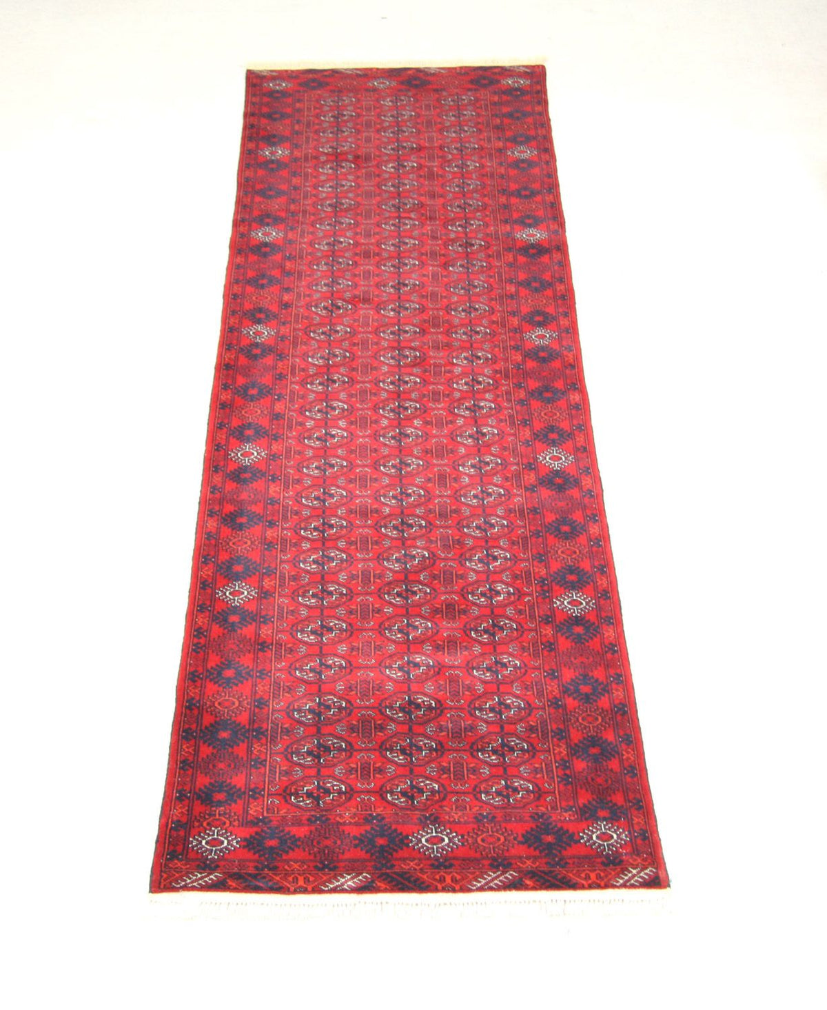 Tapis de couloir Tapis afghan - Boukhara - 290 x 81 cm - rouge