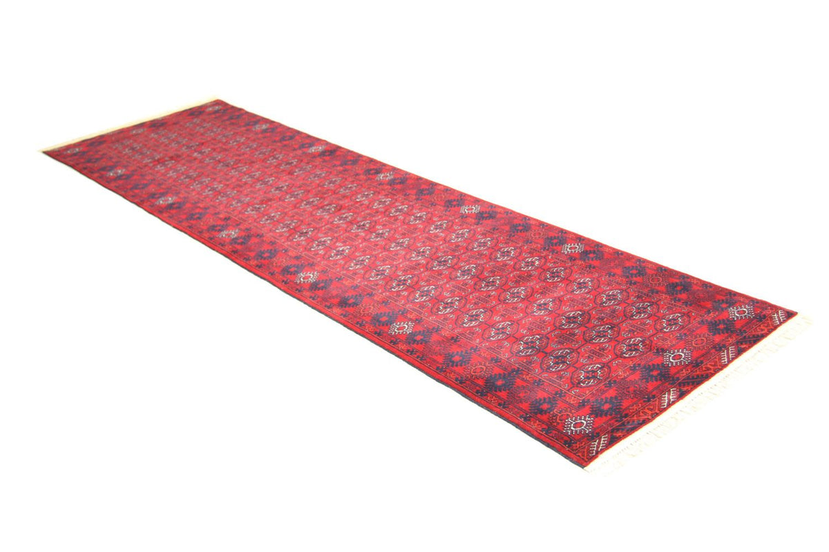 Tapis de couloir Tapis afghan - Boukhara - 290 x 81 cm - rouge
