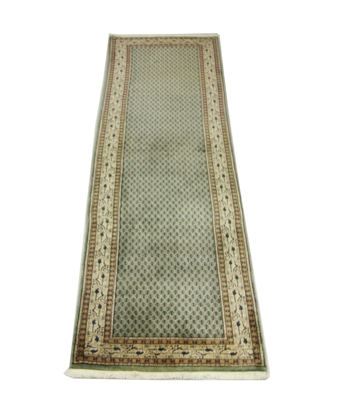Tapis de couloir Tapis persan - Mir - 284 x 77 cm - vert