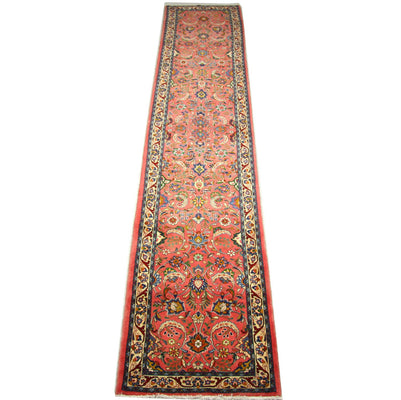 Tapis de couloir Tapis persan - Classique - 406 x 80 cm - rouge clair