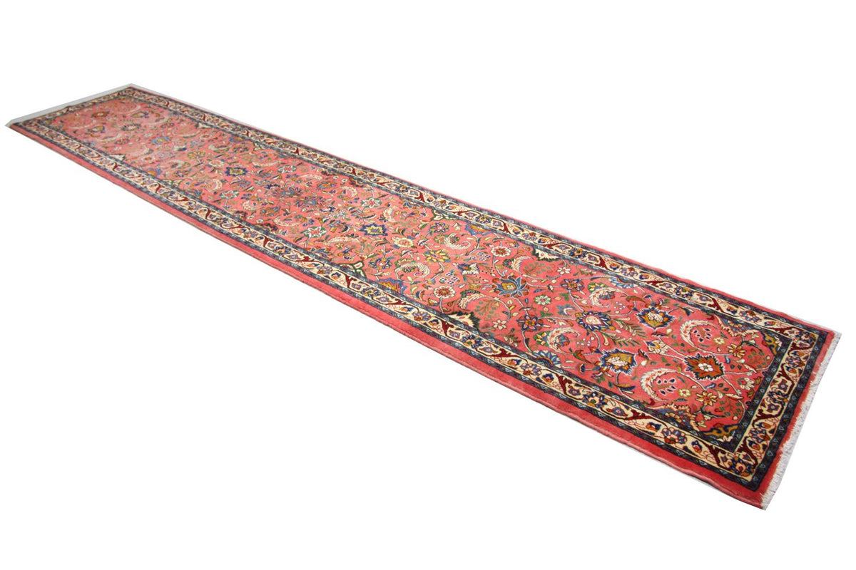 Tapis de couloir Tapis persan - Classique - 406 x 80 cm - rouge clair