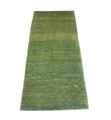 Tapis de couloir Tapis Gabbeh - Persan - 233 x 84 cm - vert