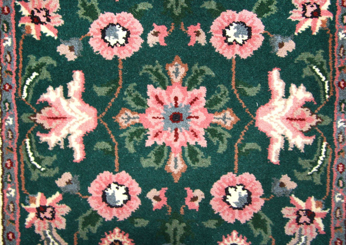 Tapis de couloir Tapis persan - Bidjar - 303 x 78 cm - bleu