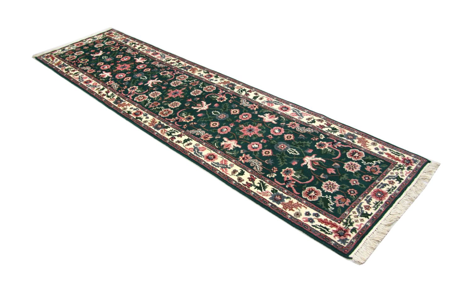 Tapis de couloir Tapis persan - Bidjar - 303 x 78 cm - bleu