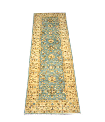 Tapis de couloir Tapis Ziegler - 292 x 84 cm - bleu