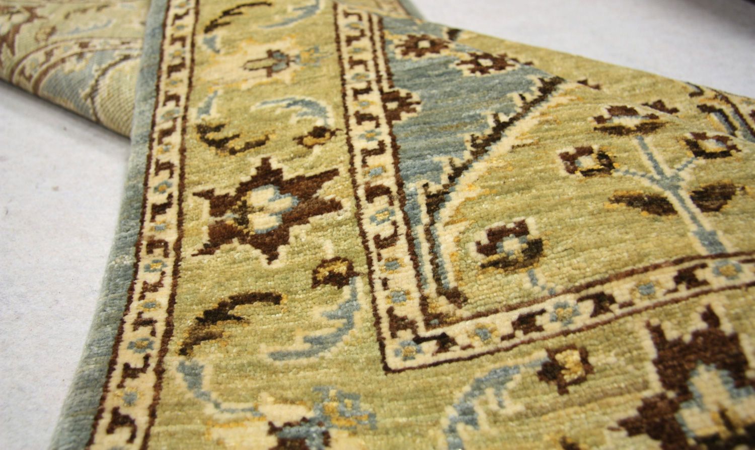 Tapis de couloir Tapis Ziegler - 296 x 89 cm - bleu