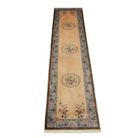 Tapis de couloir Tapis en soie - Soie chinoise - 337 x 70 cm - multicolore