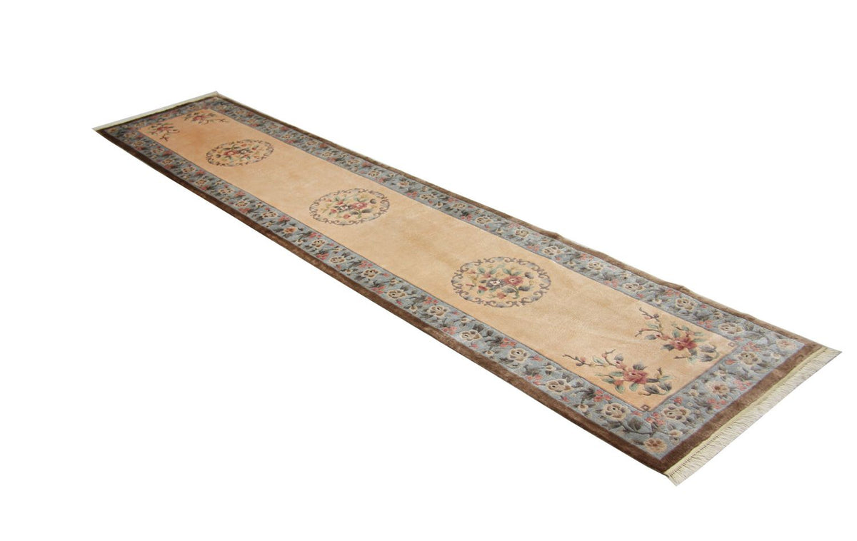 Tapis de couloir Tapis en soie - Soie chinoise - 337 x 70 cm - multicolore