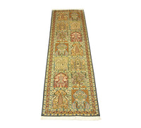 Tapis de couloir Tapis en soie - Soie du Cachemire - 298 x 82 cm - multicolore