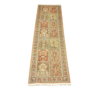 Tapis de couloir Tapis en soie - Soie du Cachemire - 292 x 79 cm - marron