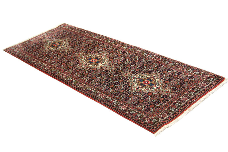 Tapis de couloir Tapis persan - Bidjar - 202 x 75 cm - bleu