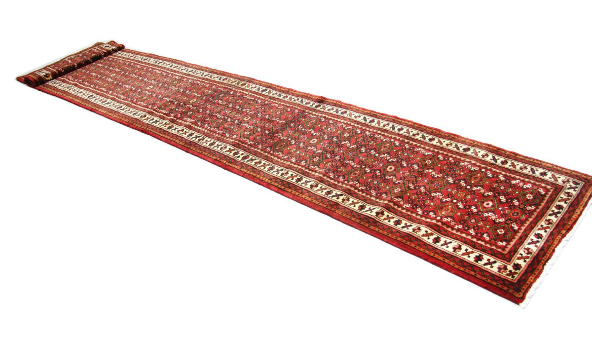 Tapis de couloir Tapis persan - Nomadic - 470 x 93 cm - rouge